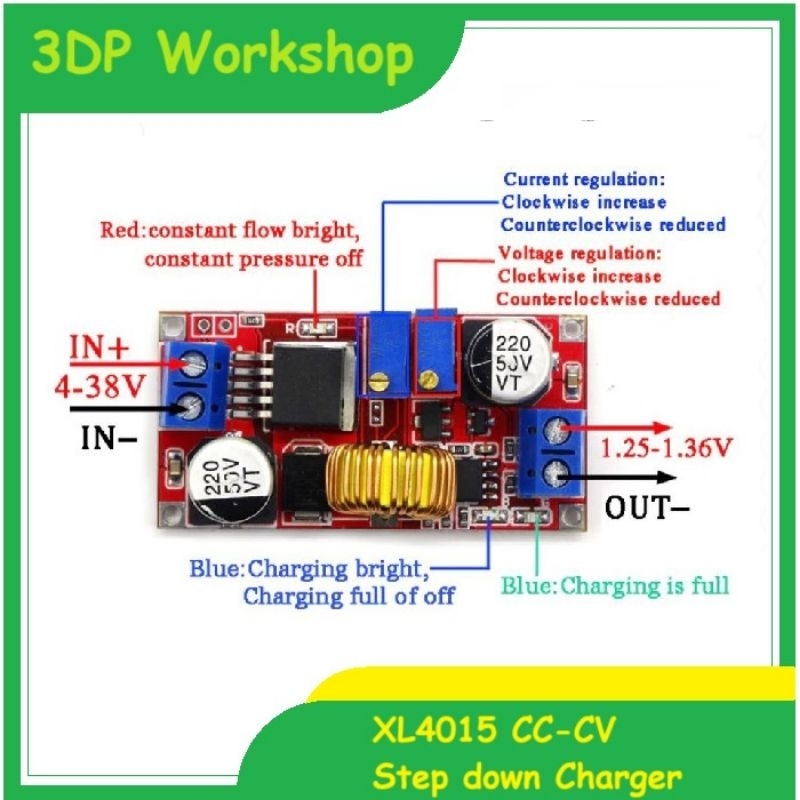 XL4015 CC CV Battery Charger Step down buck converter 5A