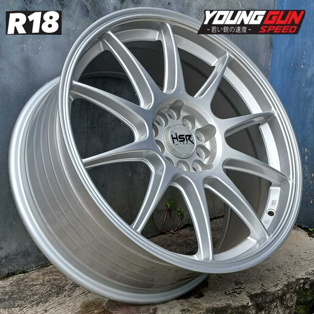 Velg hsr ring 18 hsr zico silver untuk toyota 86 xpander terios rush pelek racing R18 jari jari