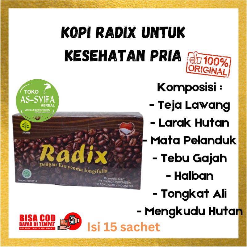 

Kopi Radix Wahida Original 15 Sachet Harga Per Box Kopi 7 Herbal Pilihan Kopi Kesehatan Pria
