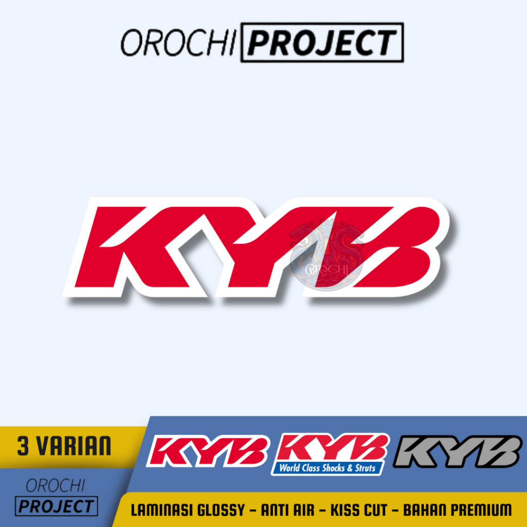 

Sticker Stiker Brand Logo KYB Vinyl Glossy Anti Air HP Laptop Tumbler Motor Helm