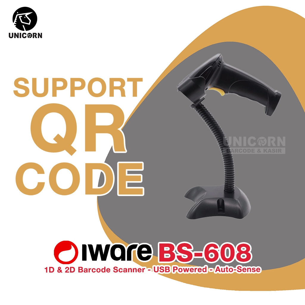 Barcode Scanner 2D Handheld Laser Auto Scan - Iware BS-608 / BS608