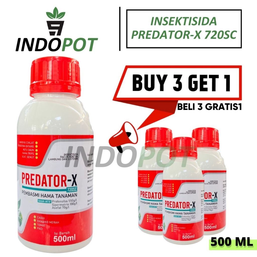 Predator-X 720Sc 500Ml Insektisida Kontak Sistemik Pembasmi Hama Serangga