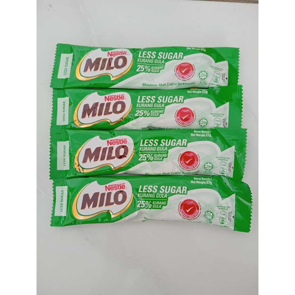 

MILO Activ-Go Less Sugar Bubuk Malt Coklat Malaysia Saset Eceran Persaset