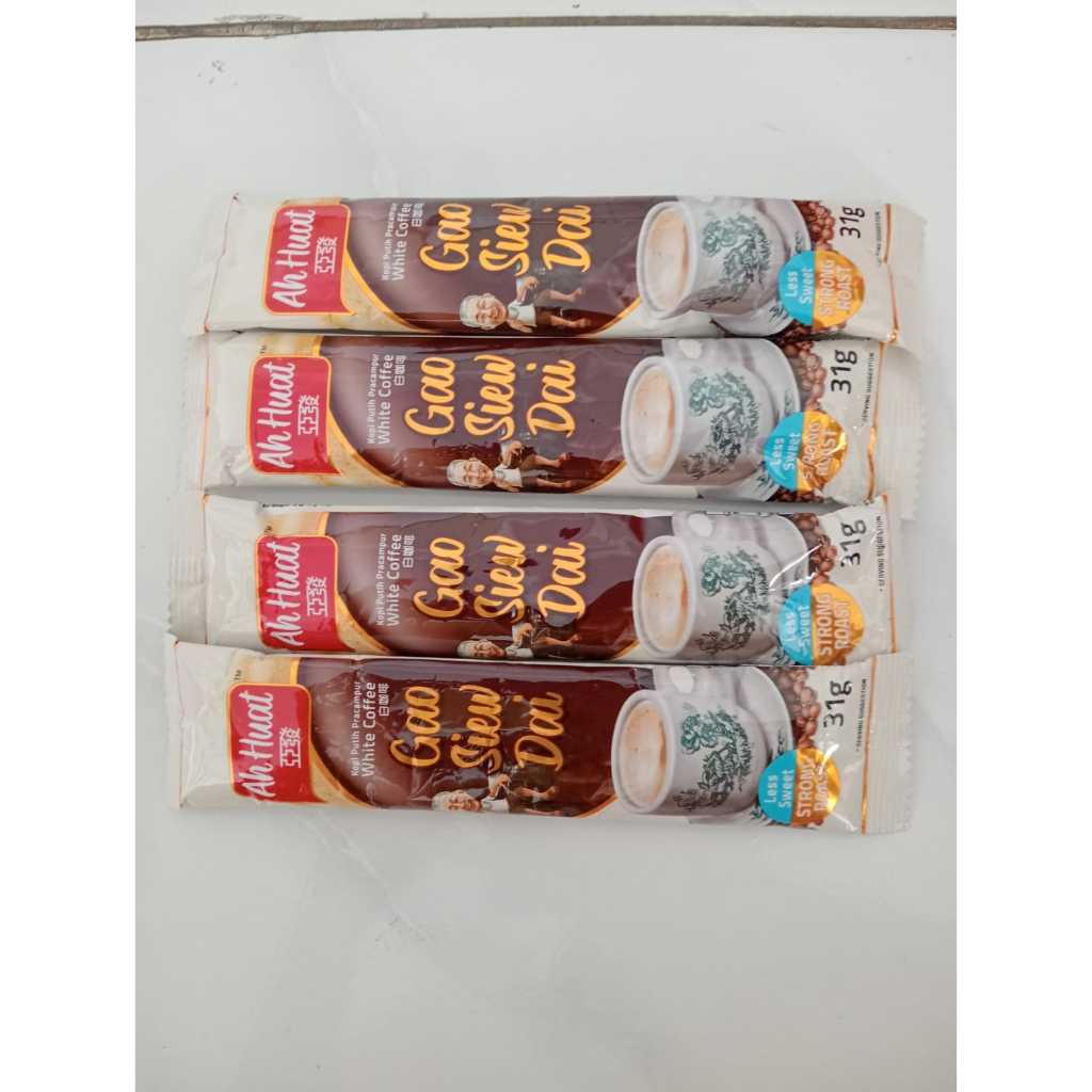 

Ah Huat White Coffee Gao Siew Dai 31 Sachets Original Malaysia eceran / persaset / saset