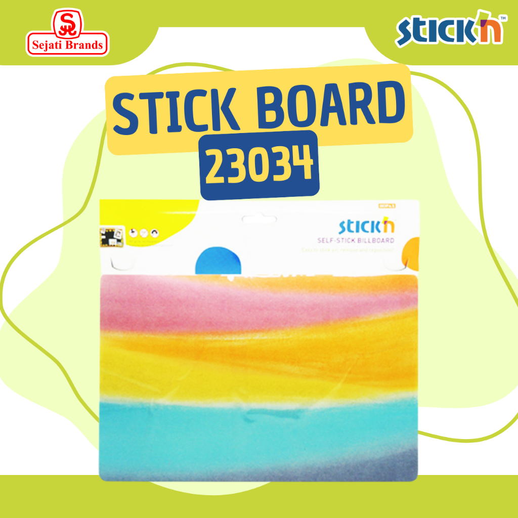 

Papan tempel Memo/Papan Stick Note/ Papan Perekat/ Stick'n Board Kode 23034 UK. (21x29,7cm) Rainbow