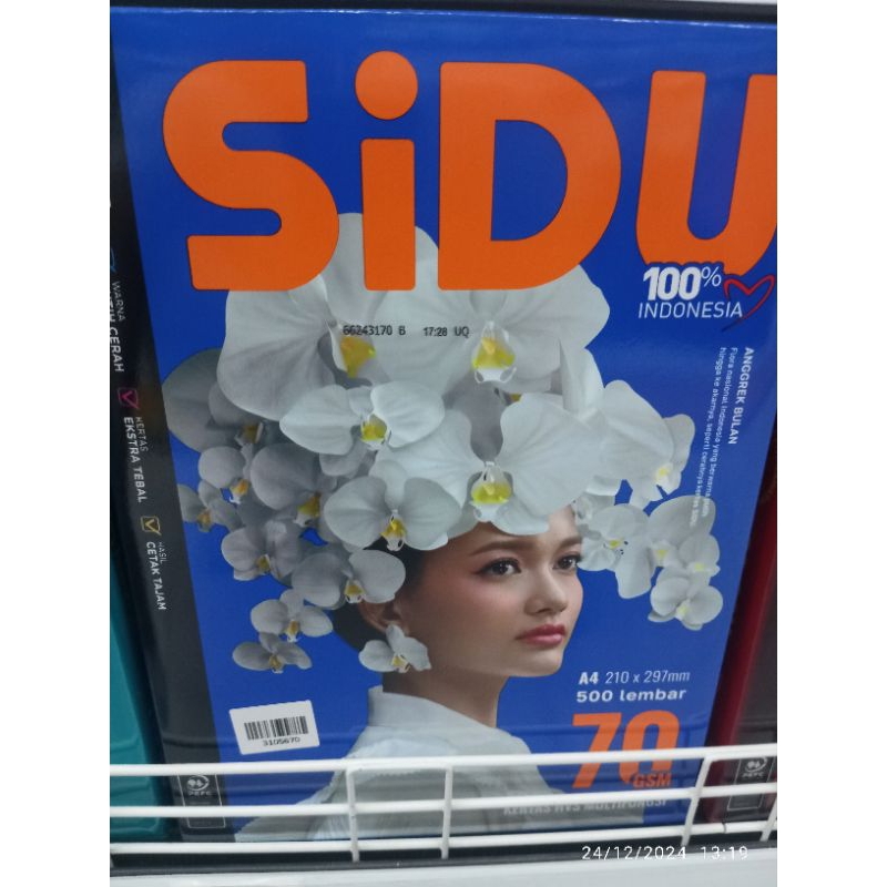 

kertas HVS SIDU Tepal Anak Anggrek Bali A4 210 x 297mm 500 Lembar kertas hvs A4