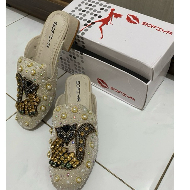 SANDAL MULES HANNA TINGGI 3CM SOFIYA