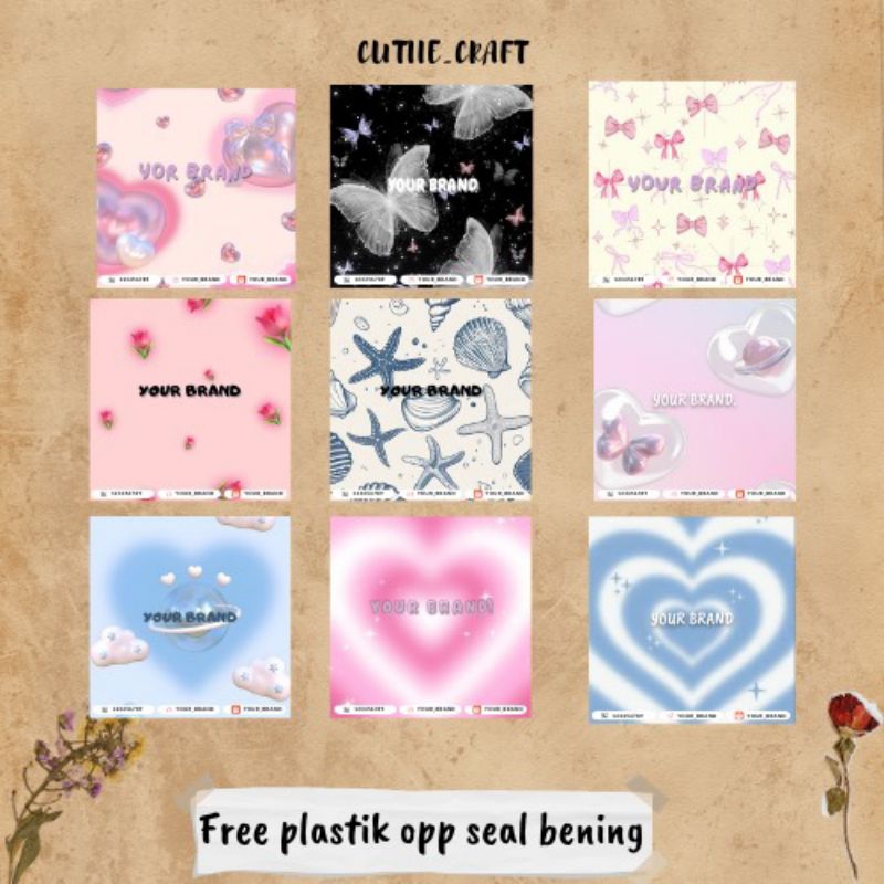 

Alas packing | Aesthetic paper | Paper aksesoris | Free plastik opp seal bening.
