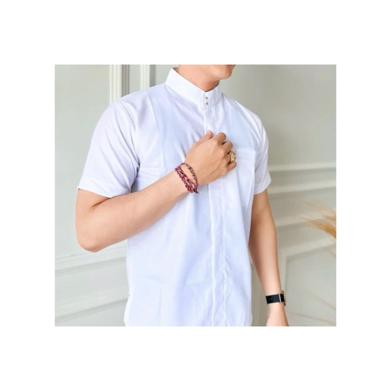 Kemeja semi safari pria/Kemeja semi safari lengan pendek