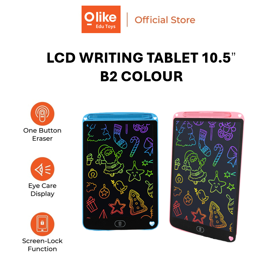 Olike Lcd Drawing Board B12 12" Colour Lcd Papan Tulis Anak