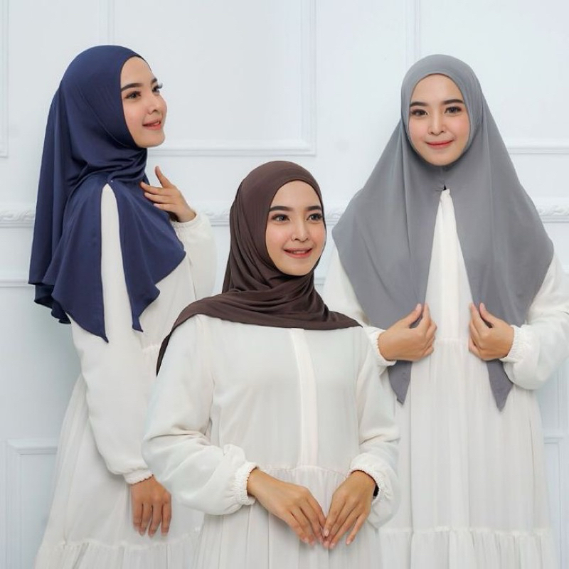 SEGITIGA INSTAN JERSEY DEWASA | SEGITIGA INSTAN JERSEY PREMIUM | HIJAB SEGITIGA INSTAN JERSEY KEKINI