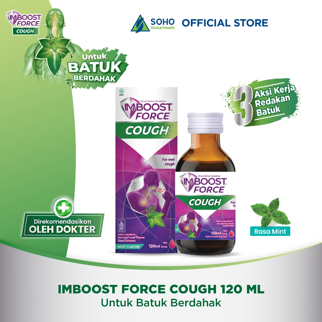 Imboost Force Cough Adult Membantu Meredakan Batuk Berdahak - 120 ML