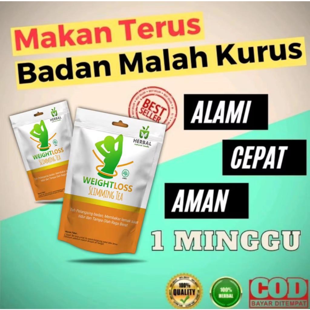 

Herbal Weightloss Slimming Tea teh pelangsing penurun berat badan cepat bpom tanpa olaharaga