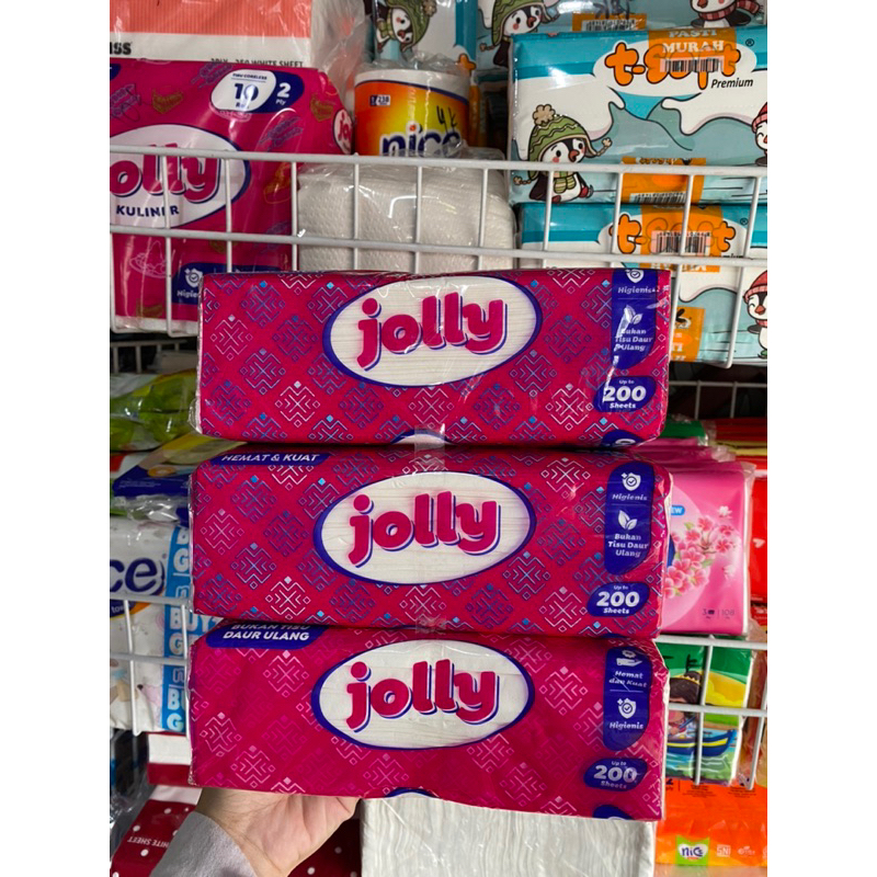 TISU JOLLY 200sheet / TISSUE JOLLY 200 SHEET / JOLLY 200sheets / TISU JOLLY ISI 3pak