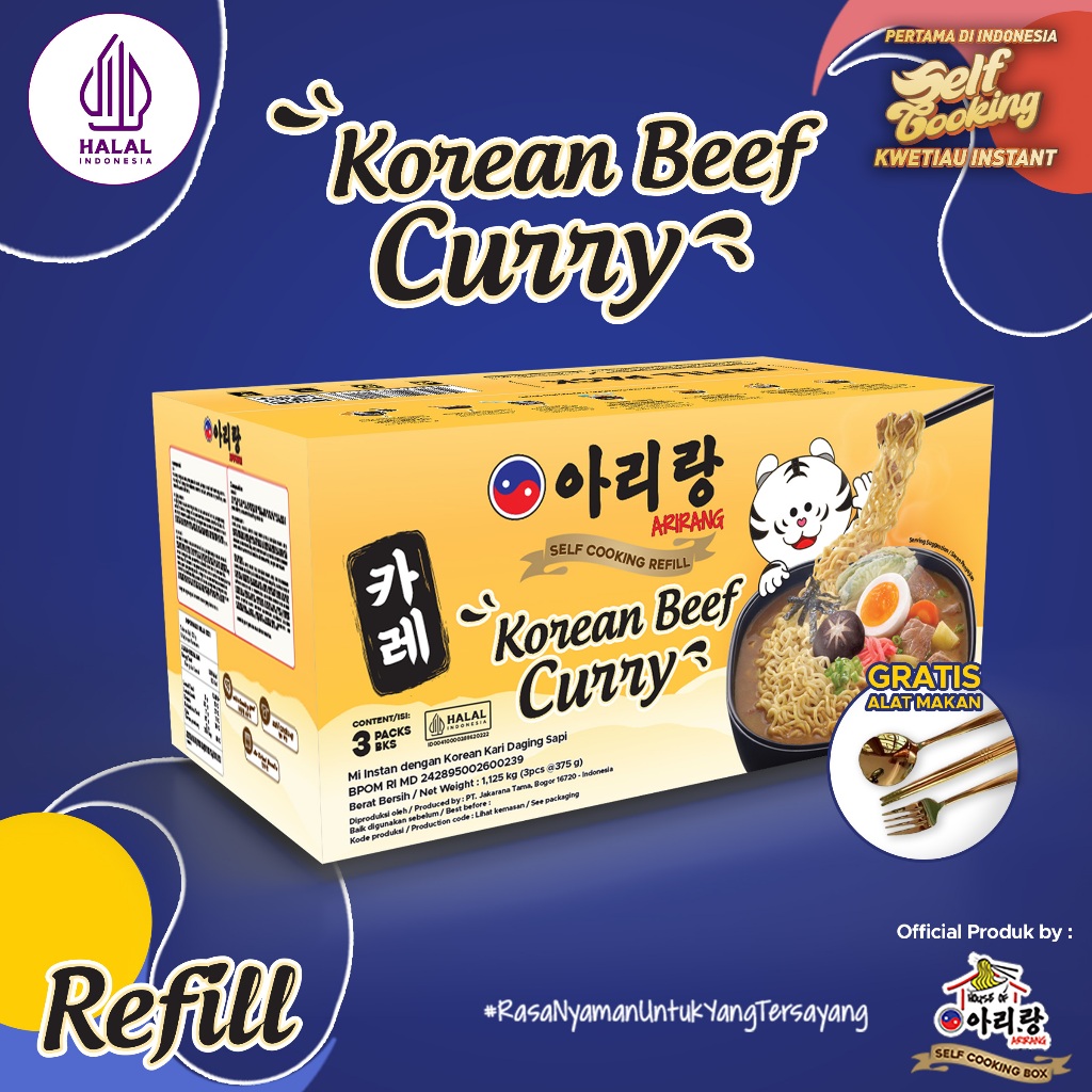 

Arirang Self Cooking Refill Korean Beef Curry 480gr (3PCS)