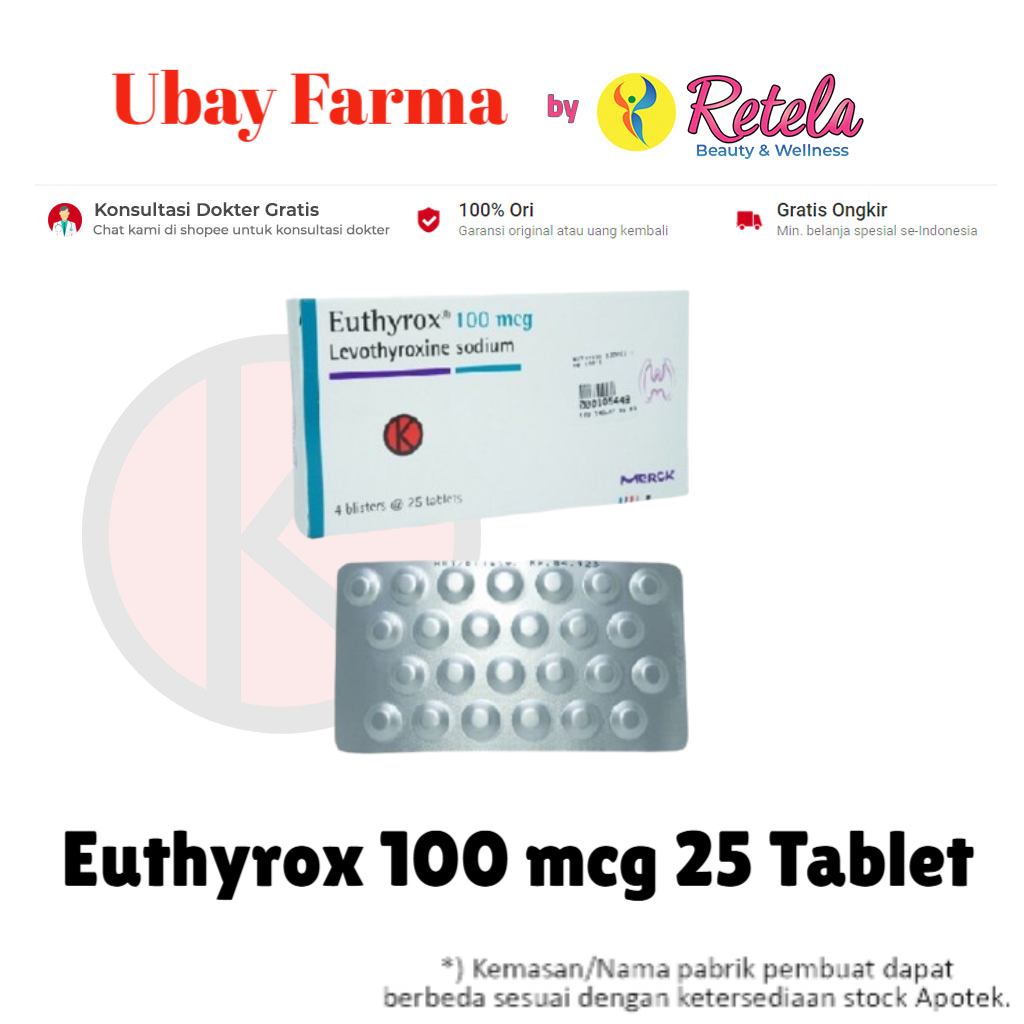 Euthyrox 100 mcg 25 Tablet