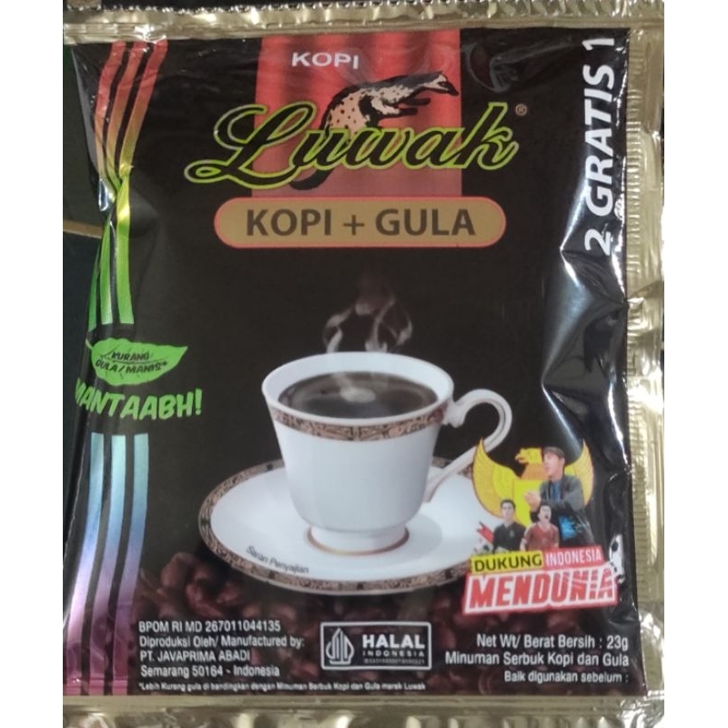 

Luwak kopi + gula (beli 2 gratis 1) ED okt 26