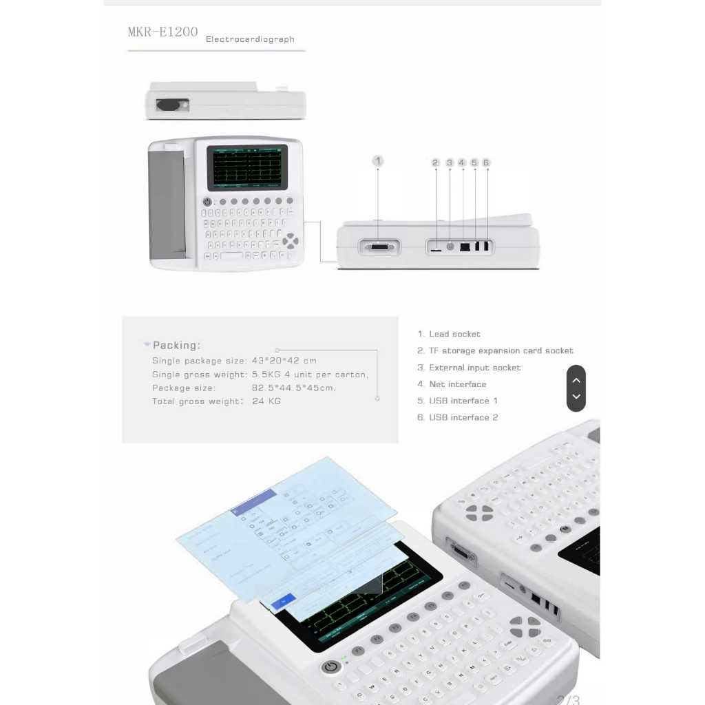 ECG 12 Channel + Intepretasi E 1200