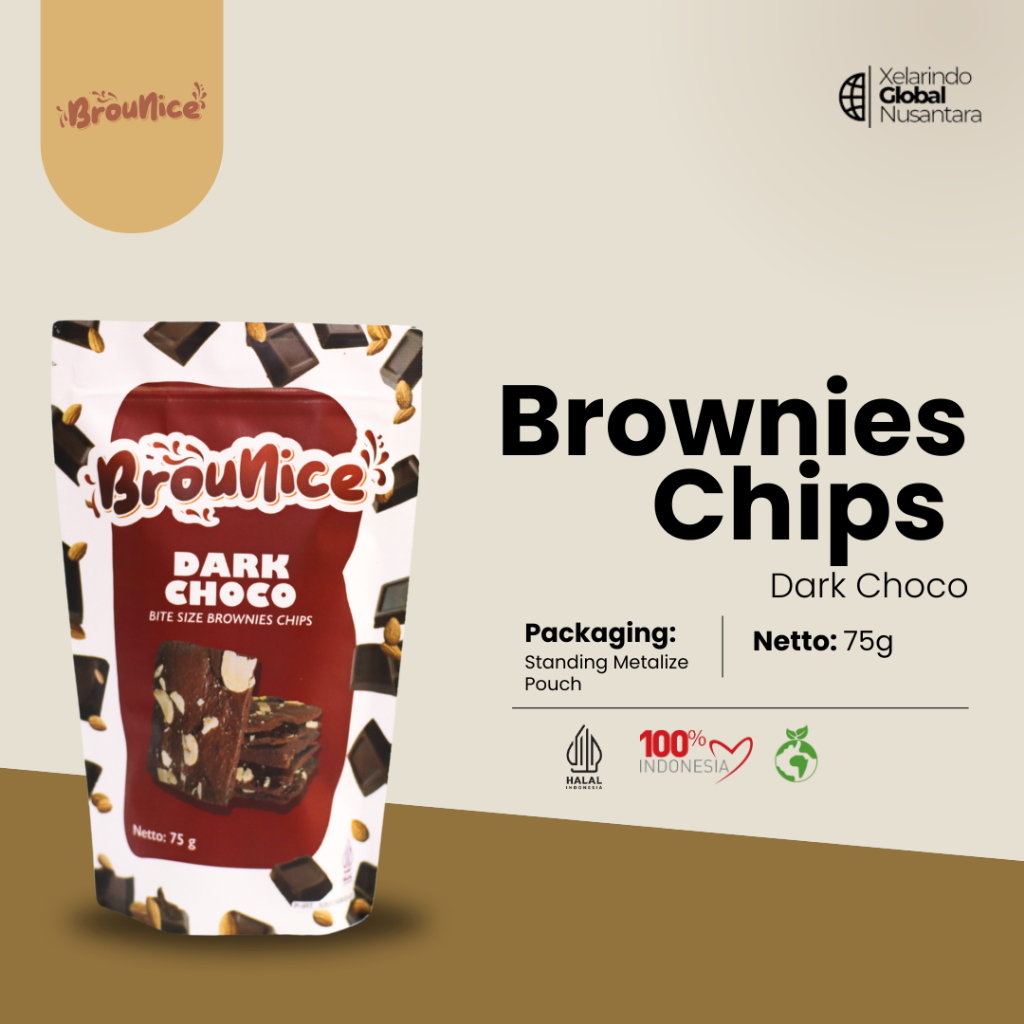 

Brounice Brownies Chips Dark Choco 75g - Brownice Crispy