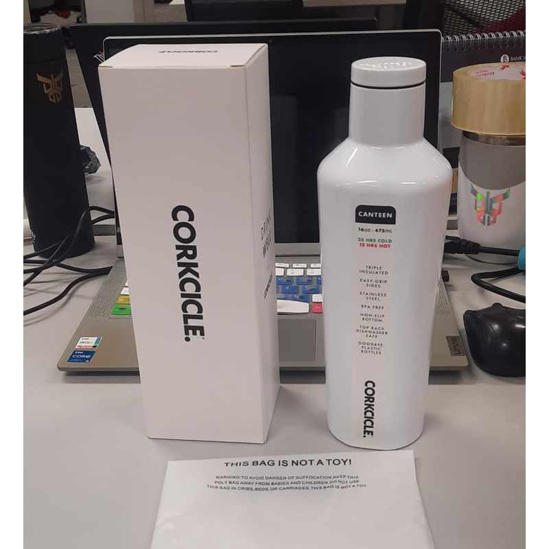 Corkcicle Canteen 475ml - Ceramic White