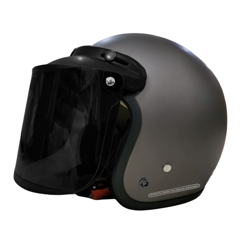 Helm bogo full leher sni dewasa pria wanita original abu pink putih hitam gloss doff