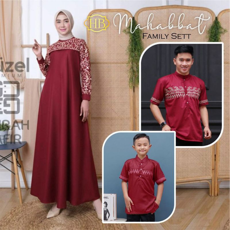 Couple Gamis keluarga Toyobo Bordir Jumbo