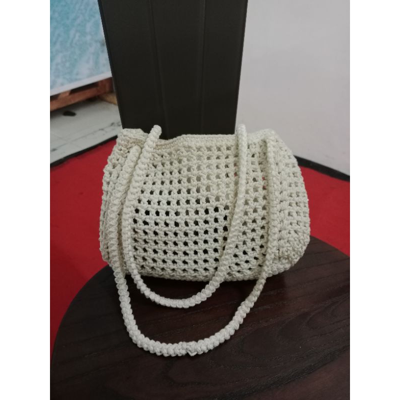 Tas Rajut Jaring Puffline - Tas Jaring Selempang