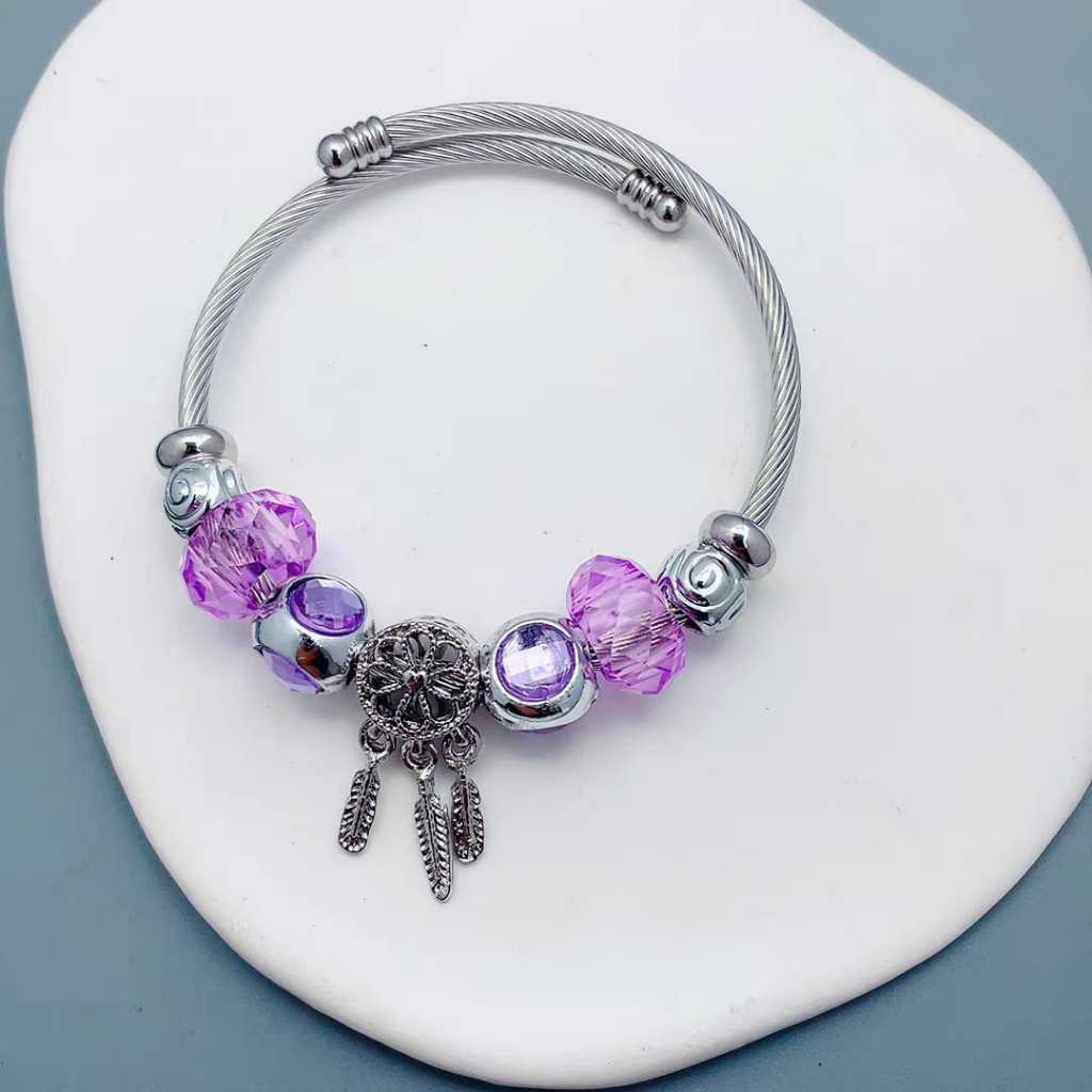 Gelang Pandora Chrms Bracelet Titanium Anti Karat