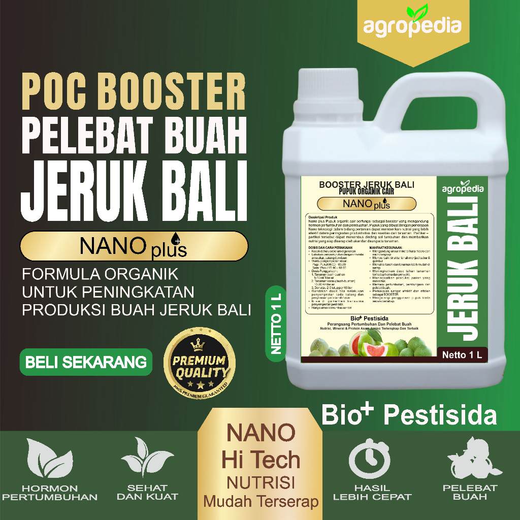 NUTRISI BOOSTER Pupuk Jeruk Bali Agar Cepat Berbuah, Super Pelebat Buah Jeruk Bali,  Pupuk Perangsan