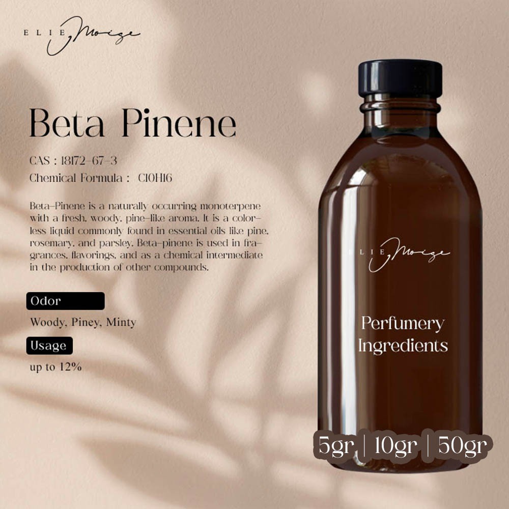 5gr 10gr 50gr - Beta Pinene Natural Isolates Bahan Parfum Perfumery Ingredients by Elie Moise