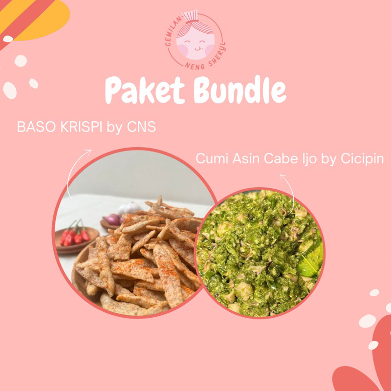 

Paket Bundle Baso Krispi CNS + Cumi Asin Cabe Ijo cicipin / Paket Lauk anak Kost / Paket Lauk Praktis / Paket Lauk Malas Makan / Sambal Cumi / Basreng Premium