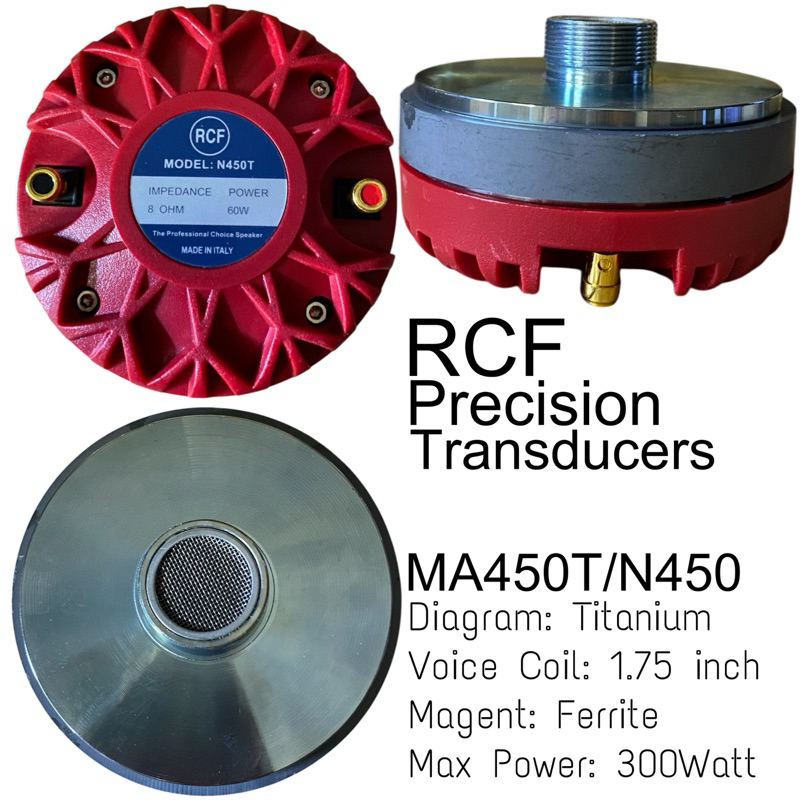 Tweeter RCF MA450T/N450 Grade A Model Drat Coil 1.75”inch Driver Made In Italy