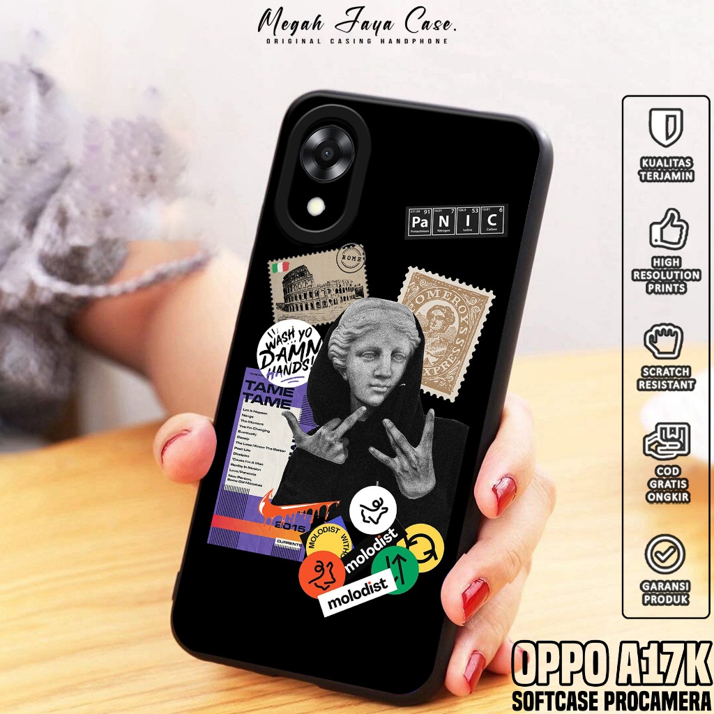 Case Oppo A17K - Softcase Hp Oppo A17K Motif Estetik - Casing Hp Oppo A17K - Silicon Hp Oppo A17K - 
