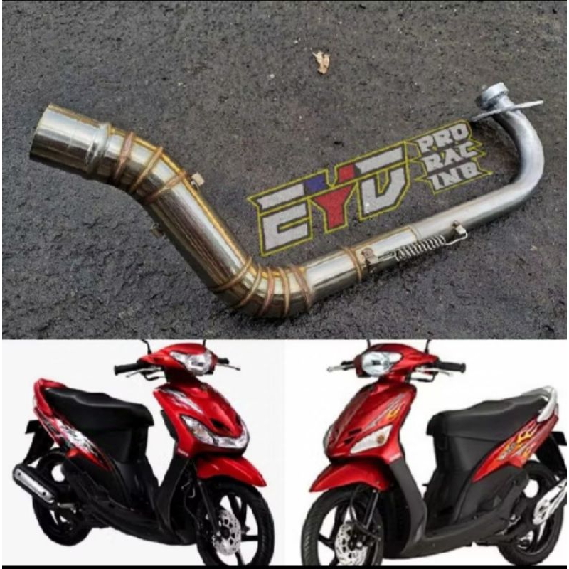 leher knalpot motor mio lama inlet 50mm