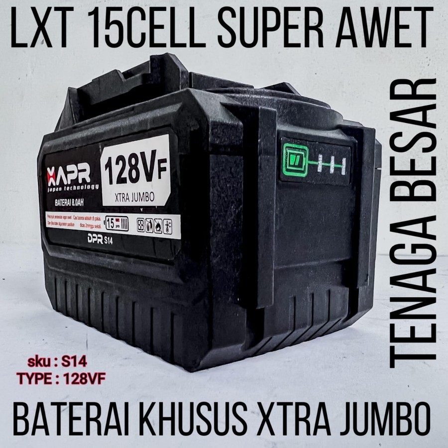 Baterai APR Impact Wrench 15CELL128VF Extra Jumbo LXT Btaerai Impact Wrench Universal