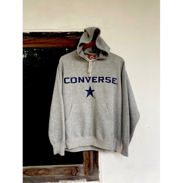 Converse Hoodie Abu-abu