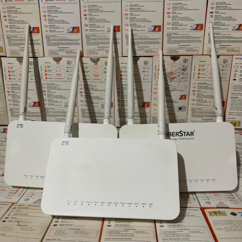 ZTE V3 V2 V1 F609 ZXHN GPON ONT Port Ijo Wifi Single-Band (Router & Adaptor)
