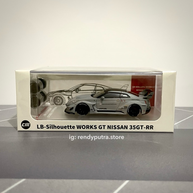 CM Model Nissan 35GT-RR R35 Super Silhouette LBWK Grey Fighter Segel