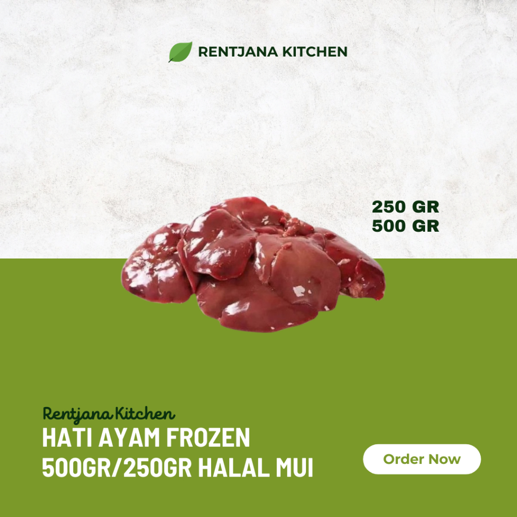 

Hati Ayam Frozen 500gr/250gr Halal MUI