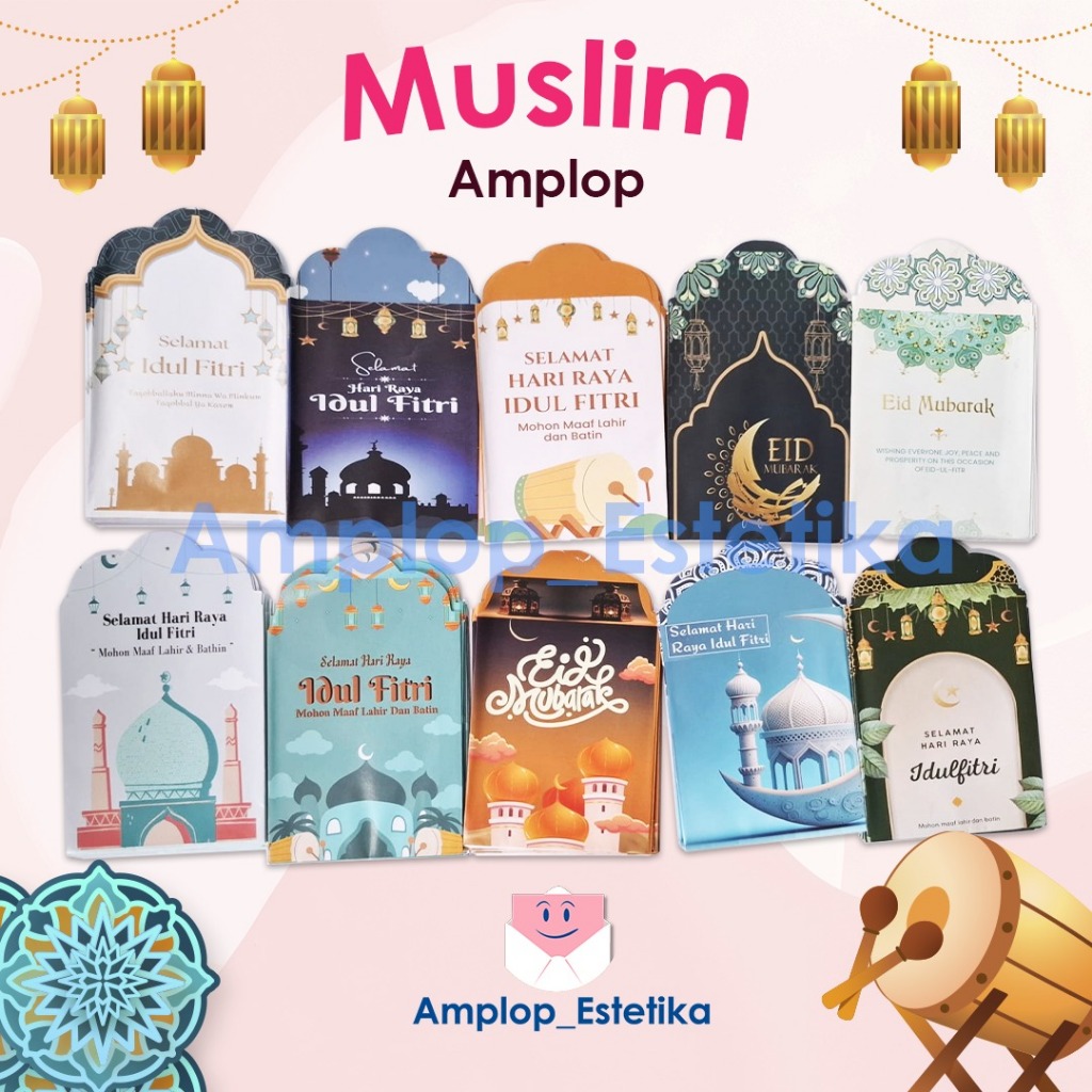 

Amplop Estetika AMPLOP MUSLIM UKURAN MEDIUM BAHAN GLOSSY UNTUK LEBARAN DAN HADIAH ANAK-ANAK
