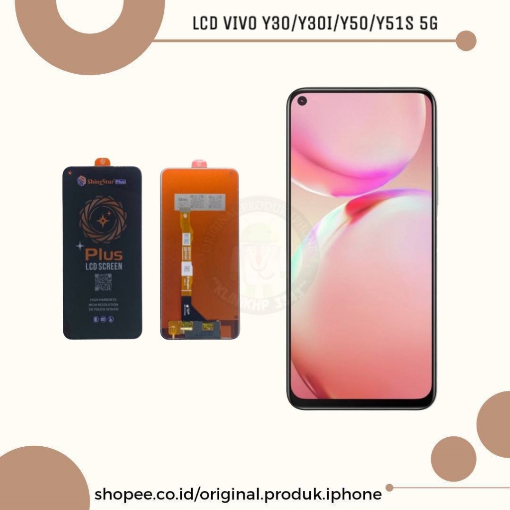 LCD TOUCHSCREEN VIVO Y30/Y30I/Y50/Y51S 5G MERK SHINE STAR FULLSET ORIGINAL