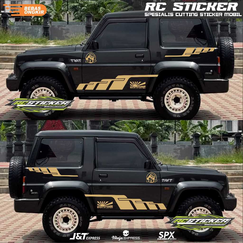 STICKER STIKER MOBIL JEEP STIKER LUMPUR STIKER PINTU SAMPING / BODY MOBIL JEEP KEREN