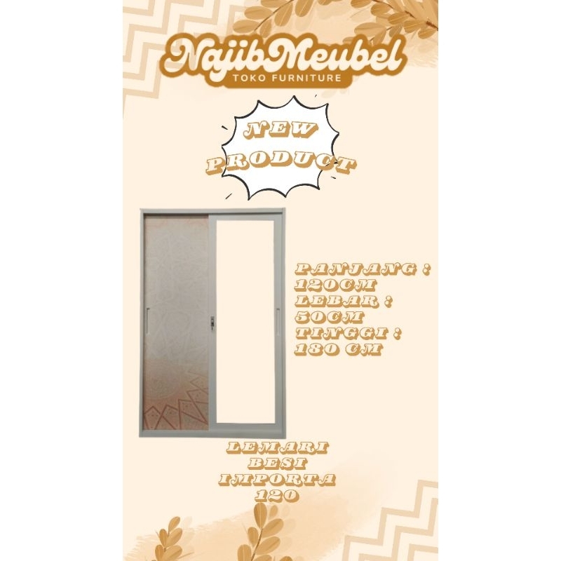 Lemari Pakaian Besi Importa 120