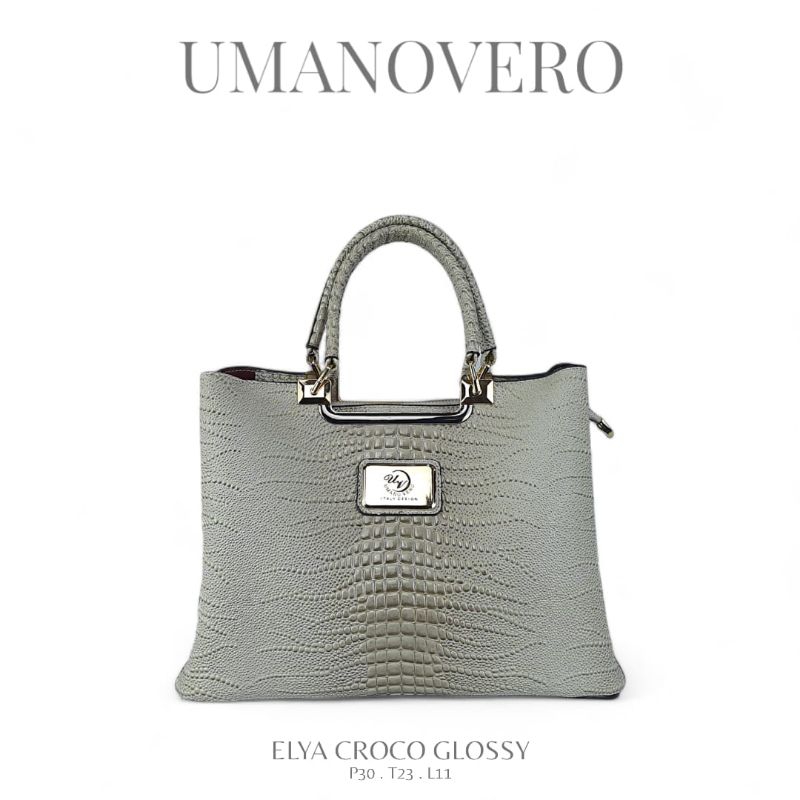 Tas UMANO VERO ELYA CROCO GLOSSY KODE 3329 (Barang Ready Stok) Tas wanita Tas kantor Tas Kuliah Tas 