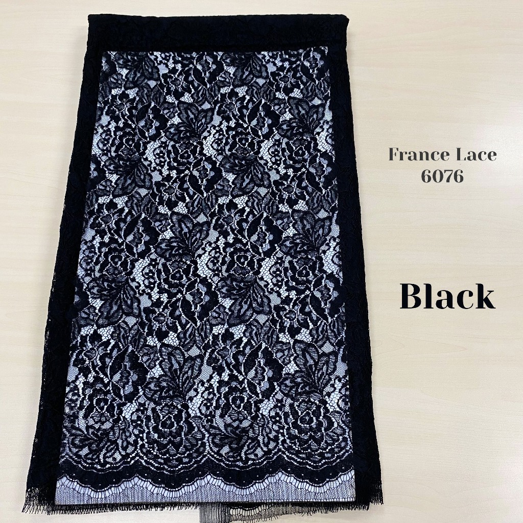 Original France Lace 6076 - ukuran kain 1,8m x 1,1m