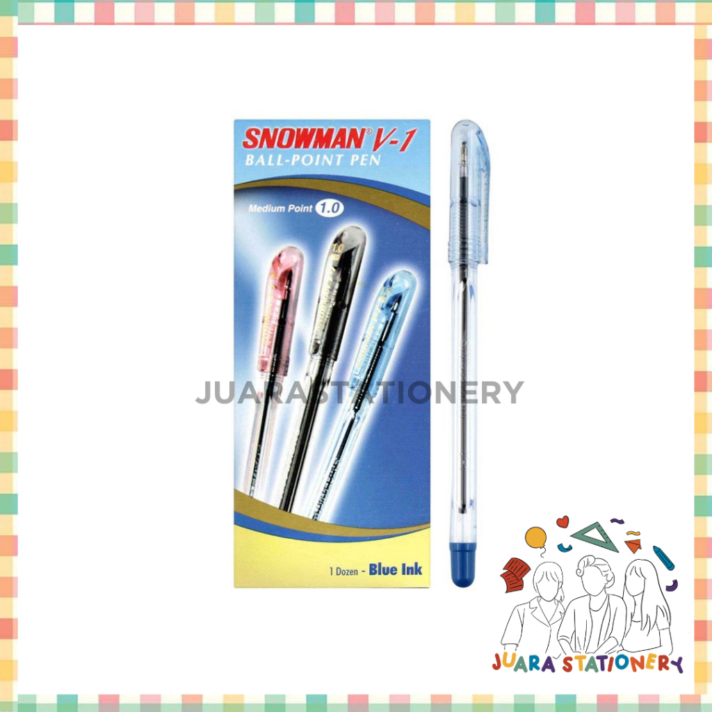 

[SATUAN] Pulpen Snowman V-1 Hitam Merah Biru / Bolpoin Bolpen Ballpoint Balpoin Balpoint 0.7 V 1 V1 / bolpoin / pulpen ge / bolpoin gel / bulpoin / bolpoint / pulpen snowman / ballpoint / pulpen gel joyko / bulpen gel / bolpen gel / pulpen murah