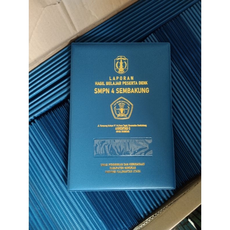 

Sampul Map Raport Custom isi 6lembar Hot Print Embos