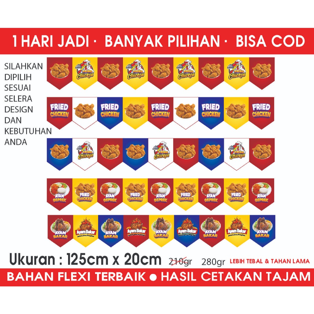 SPANDUK FRIED CHICKEN RUMBAI RENDA HIASAN, AYAM GEPREK, AYAM BAKAR