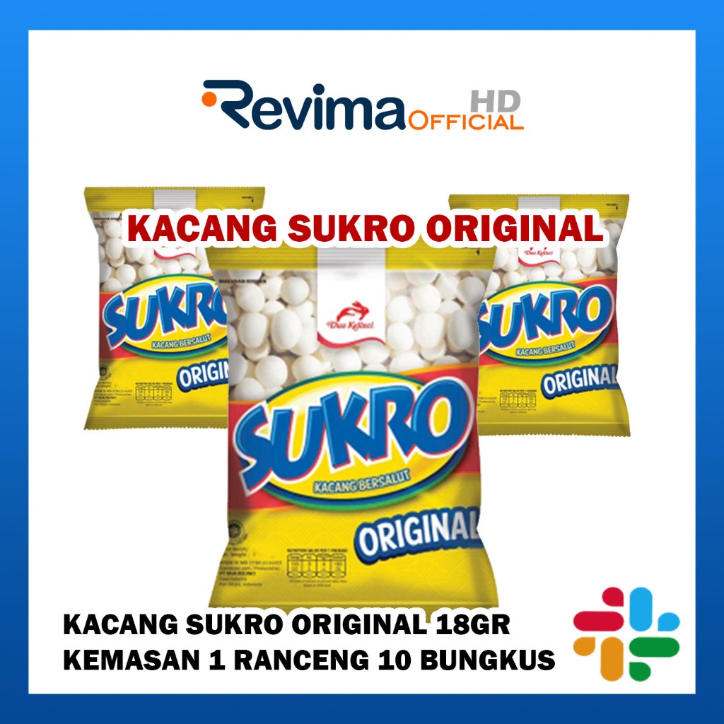 

Kacang SUKRO ORIGINAL 18Gr Kemasan 1 Ranceng isi 10 Bungku