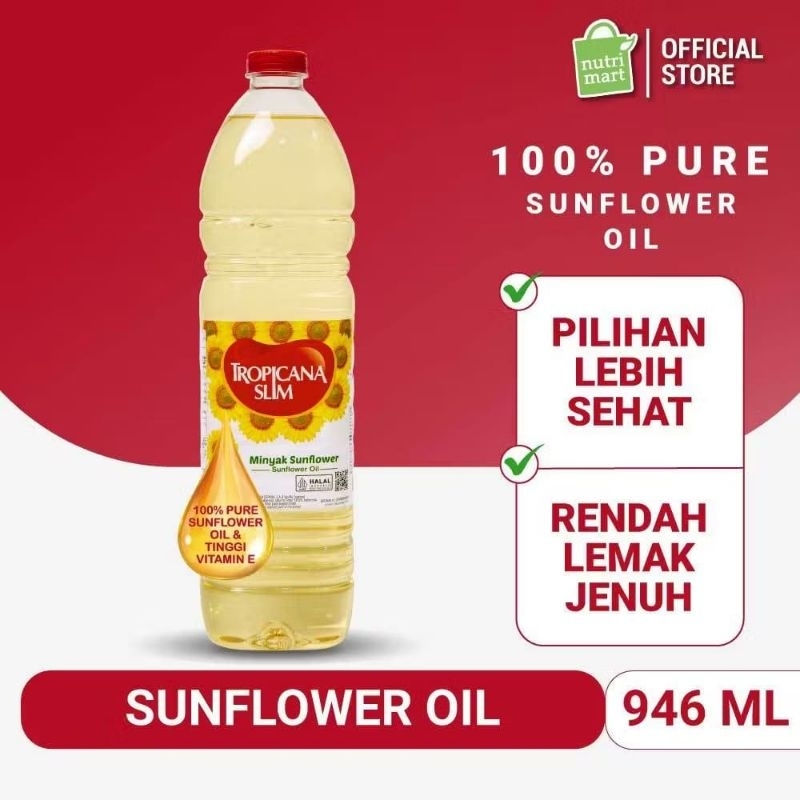 

Tropicana Slim Minyak Sunflower 946 ml | Pure Sunflower oil